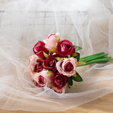Msddl Bridal Wedding Bouquet Accessories Bridesmaid Silk Roses Bride Bouquets White Artificial Flowers Marriage Party Home Decoration