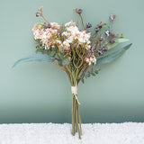 Msddl Luxury Nordic Retro Artificial Silk Flowers Home Party Decor Living Room Arrangement DIY Bridal Bouquet Grass Dried Fake Flower
