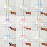 Msddl 5pcs 18 Inch Color Crystal Balloon Double Layer Round Bubble Transparent Transparent Balloon Wedding Helium Inflatable Ball