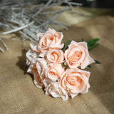 Msddl Wedding Bridal Bouquet Small Flowers Bridesmaid Accessories Bride's Bouquet Silk Roses Artificial Party Home Marriage Decoration