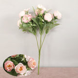 Msddl Bridal Bouquets Wedding Flowers 10 Heads Small Rose Artificial Flowers Peonies Silk Fake DIY Home Decoration Wedding Accessories