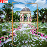 Msddl 2x1.5m Wedding Arch Square Iron Backdrop Gold Stand Props Flower Rack Birthday Party Decoration Supplies