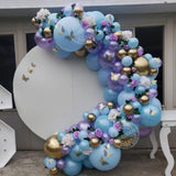 Msddl 105pcs macaron Blue Balloons Butterfly Garland Arch pearl Pupple Balloon Wedding Birthday Party Decorations Baby shower supplies