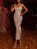 Msddl summer women bodycon long midi dress sleeveless backless elegant party outfits sexy club clothes