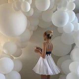 Msddl 5 "10" 12 "18" 36 " Matte White Balloons Round White Art Shape Wedding Birthday Decoration Party Helium Balloons