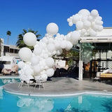 Msddl 5 "10" 12 "18" 36 " Matte White Balloons Round White Art Shape Wedding Birthday Decoration Party Helium Balloons