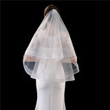 Msddl 150cm 1 Layers Wedding Veil Soft Tulle Bridal Veils Without Comb Lace Edge White Ivory Hair Bride Head Mariage Accessories