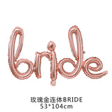 Msddl Rose Gold Bride to be Letter Foil Balloon Wedding Decoration Baby Shower Valentine's Party Bride alphabet Balaos Decor Supplies