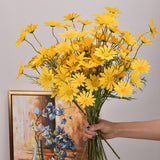 Msddl 52cm 5 Heads of Small Daisy Artificial Flowers Holland Chrysanthemum Office Home Decoration Flower Arrangement Fake Flowers DIY
