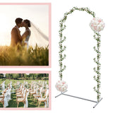 Msddl 2x1m Wedding Arch Metal Backdrop Frame Balloon Flower Stand For Wedding Birthday Party Garden Decoration