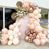 Msddl Rose Apricot Macaron Balloon Garland Arch Kit Wedding Birthday Party DIY Decoration Kids Globos Latex Balloons Girl Baby Shower