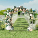 Msddl 9ft Metal Wedding Arch Stand Round Balloon Arch Party Backdrop Decor Flower Rack Wedding Metal Frame