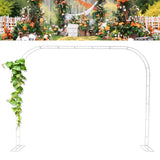 Msddl 3×2.4m Wedding Arch Garden Yard Arbor Fits to Anniversaries, Birthday Backdrop Stand Climbing Plants Vines Black