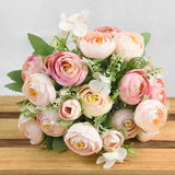 Msddl 1 Bouquet Silk Artificial Rose Flowers Bunch High Quality Wedding Party Decoration for Home Room Garden DIY Fake Flower Supplies