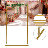 Msddl Wedding Arch Metal Backdrop Stand Flower Stand For Wedding, Birthday Party, Garden Decoration Gold