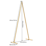 Msddl 8 ft Tall Gold Triangle Metal Arch Backdrop Stand Wedding Arch Photo Background Party