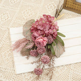 Msddl Retro Artificial Silk Flowers Rose Bouquet Bride Holding Fake Flower Wedding Home Table Decor High Quality Autumn Christmas Bulk