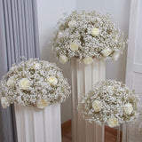 Msddl 40 to 80cm Custom White Artificial Baby Breath Flowers Event Wedding Decoration Gypsophila Floral Ball Table Centerpiece Arrange Prop