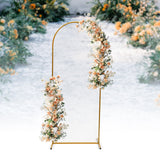 Msddl Wedding Arch Bracket White/Gold Mesh Wall Stand Arc Backdrop Iron Arch  Event Party Props DIY Decoration Birthday Metal Flower Frame