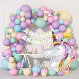 Msddl Colorful Rainbow Balloons Garland Arch Kit Wedding Decoration Unicorn Birthday Party Decor Kids Baby Shower Birthday Latex Balloons