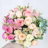 Msddl 27cm Rose Artificial Flower Bouquet Living Room Fake Flower Plant Decoration Wedding Articles Window Display