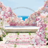 Msddl 9ft Metal Wedding Arch Stand Round Balloon Arch Party Backdrop Decor Flower Rack Wedding Metal Frame