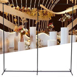 Msddl 2.3×2.3m Large Portable Flower Wall Backdrop Wedding Arch Background Stand Balloons Events
