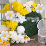 Msddl 137Pcs Daisy Balloon Arch Garland White Yellow Boho Balloon Garland Daisy Flower Balloons for Daisy Theme Wedding Birthday Party
