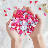 Msddl 100pcs/lot Love Heart Shaped Sponge Petal For Valentine Decoration Handmade DIY Petals Birthday Table Bed Wedding Party Supplies