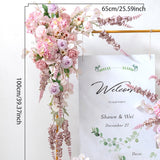Msddl Pink Artificial Silk Flowers Wedding Backdrop Decor Arrange Arch Table Centerpieces Row Flower Party Window Display Photo Props