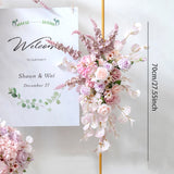 Msddl Pink Artificial Silk Flowers Wedding Backdrop Decor Arrange Arch Table Centerpieces Row Flower Party Window Display Photo Props