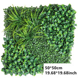 Msddl Artificial Plastic Plant Jungle Party Wedding Decoration Home Balcony Flower Wall Backdrop Decor Panel Custom Fake Lawn Grass Holly Carpet