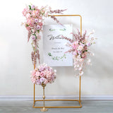 Msddl Pink Artificial Silk Flowers Wedding Backdrop Decor Arrange Arch Table Centerpieces Row Flower Party Window Display Photo Props
