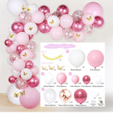 Msddl Rose Gold Pink Balloon Garland Arch Kit Happy Birthday Party Decoration Kids Baby Shower Latex Ballon Chain Wedding Birthday Baloon