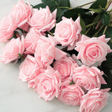 Msddl 15Pcs/lot High Quality Artificial Flowers Decor Rose Latex Flower Home Decoration Real Touch Rose Wedding Bridal Bouquet Flower