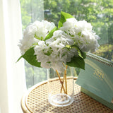 Msddl 5Pc Feel Moisturizing Hydrangea Artificial Flowers Wedding Table Bouquet Home Living Room Decoration Real Touch Flower Hydrangea