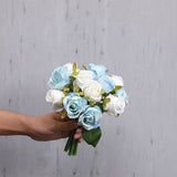 Msddl Bridal Wedding Bouquet Accessories Bridesmaid Silk Roses Bride Bouquets White Artificial Flowers Marriage Party Home Decoration