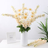 Msddl 106cm Artificial Flower Hyacinth Wedding Home Hotel Bedroom Decoration Flower Photography Props Large Single Violet Delphinium