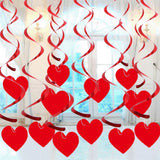 Msddl 14pcs/set Wedding Decoration Wedding Love Heart Ceiling Hanging Spiral Garland Home Decora DIY Party Ornaments Wedding Supplies