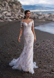 Msddl Back to school Smileven Mermaid Wedding Dress Long Sleeves Boho Bridal Gowns Lace Appliques Robe De Soriee Turkey Wedding Gowns