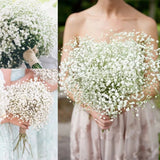 Msddl 1 Bunch 90 Heads Chic Mini Artificial Baby's Breath Flowers Fake Gypsophila DIY Floral Bouquets Arrangement Wedding Home Decor