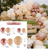 Msddl Apricot Coffee Brown Balloon Garland Arch Kit  Birthday Party Wedding Decoration Kids Latex Balloon Globos Baby Shower Decor