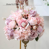 Msddl Pink Artificial Silk Flowers Wedding Backdrop Decor Arrange Arch Table Centerpieces Row Flower Party Window Display Photo Props
