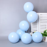 Msddl 100pcs Macaron Pastel Blue White Metallic blue Balloon Arch Garland Wedding Birthyday Baby Shower Party Background Decor Globos