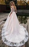 Msddl Back to school Wedding Dress 2023 Three Quarter Sleeves Wedding Gowns Vestidos De Novia Lace Bridal Gown Trouwjurken Mariage Robe