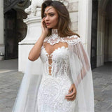 Msddl Back to school Smileve 2023 Mermaid/Trumpet Lace Wedding Dresses For Women Sleeveless Strapless Lace Appliques Sexy Backless Dress Custom Made