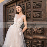 Msddl Back to school Smileven Boho Wedding Dress 2023 3D Appliques Bride Dresses Vestido De Novia V Neck Butterfly Wedding Gown Robe De Mariee