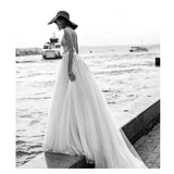 Msddl Back to school 2023 Beach Wedding Dresses With 3D Floral Spaghetti Straps Backless Plus Size Elegant Garden Country Toddler Wedding Gowns