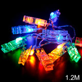 Msddl 1.2M 10 LED Photo Clip String Lights Romantic Wedding Decoration Fairy Light Christmas Decor Birthday Party Favors