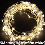 Msddl 2 5M Led Copper Wire String Lights Romantic Wedding Decoration Fairy Light Decoration AA Battery Operated New Year Christmas Decor